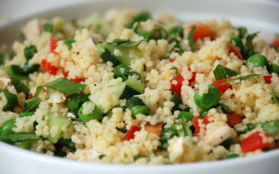 Chopped Salad with Chicken, Couscous, & Vegetables
