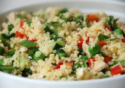 Chopped Salad with Chicken, Couscous, & Vegetables